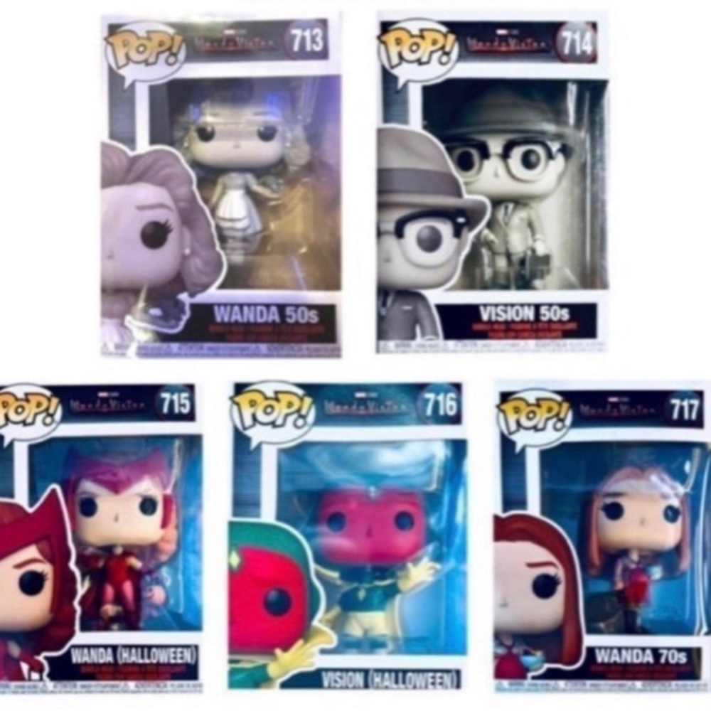 Marvel Funko WandaVision50s 713 714 Wanda/Vision Halloween 715 716 Wanda70s 717